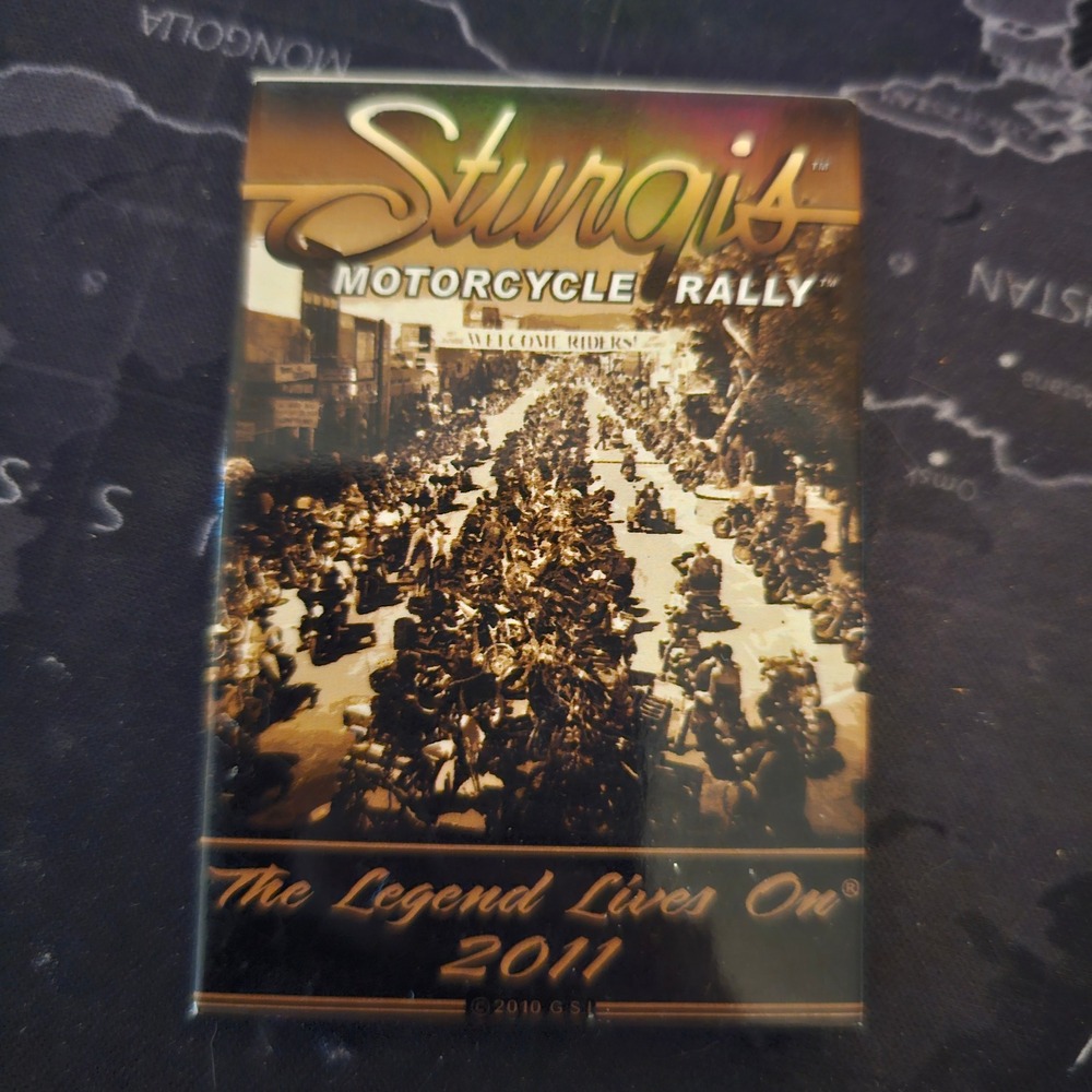 Sturgis Motorcycle Rally 2011 Magnet Hot Leathers Main St Photo Tin SPA1097 2x3